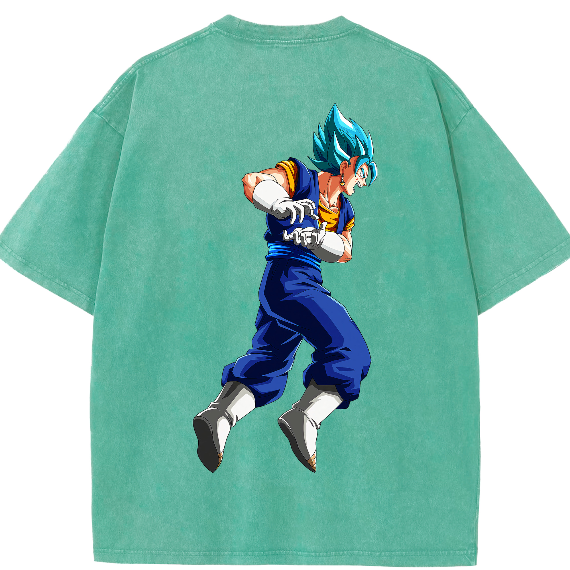 （画像用） ドラゴンボール ベジット DRAGON BALL Vegetto 綿100% ヴィンテージ風 半袖Tシャツ（背面プリント）